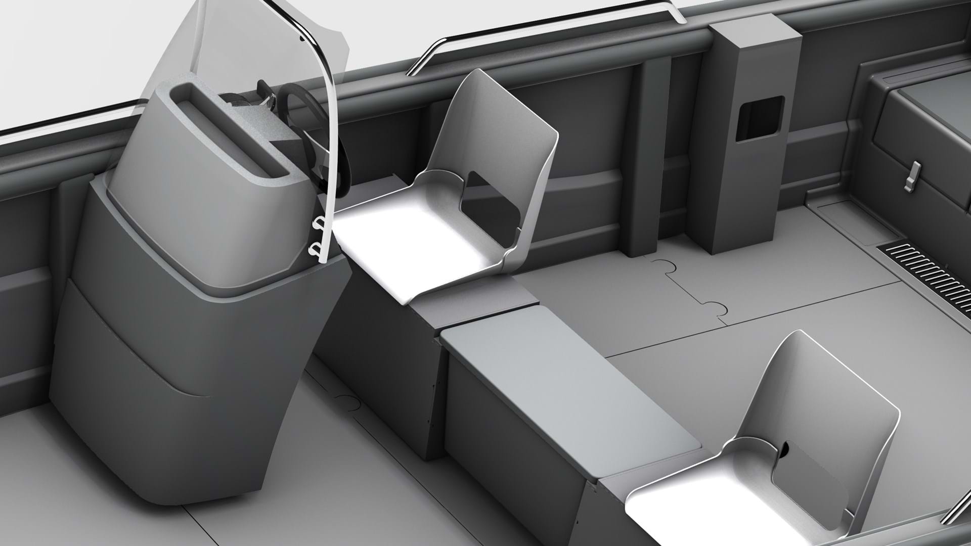 S 725 PRO OPEN Removable Seating Bench 2